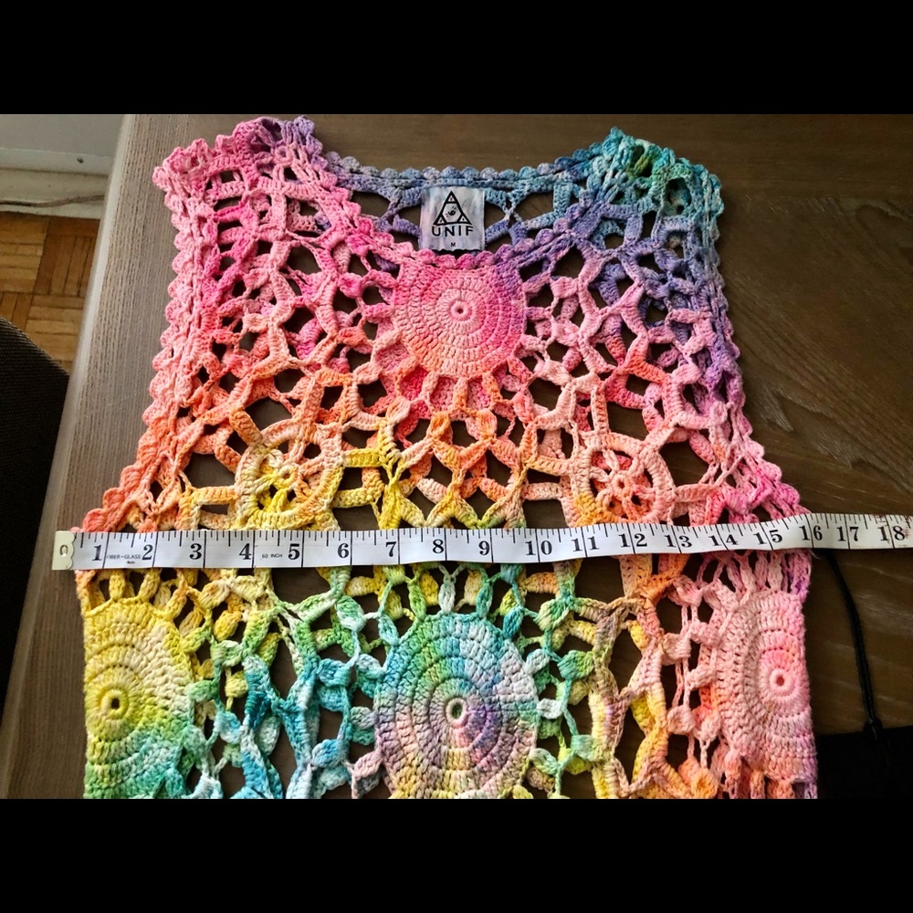UNIF CROCHET TIE DYE COVER UP NWT $105 - Picture 5 of 9